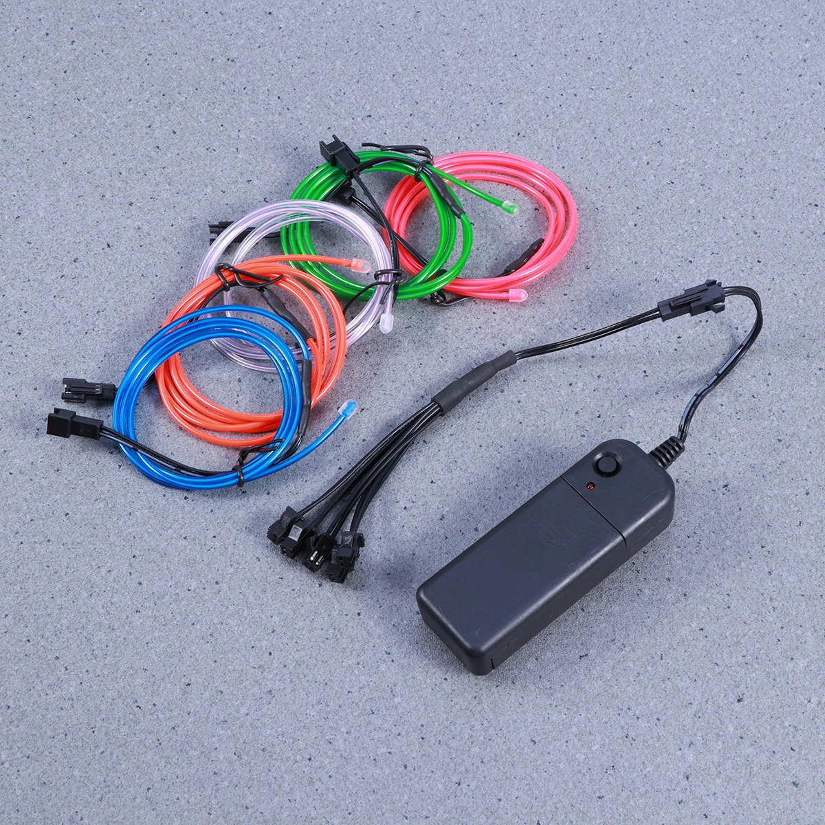 5-in-1 100cm Flexible LED Strips EL Wire Cold Neon Lights Car Interior Atmosphere Lights Decoration Moulding Trim Strips Light For Motorcycle