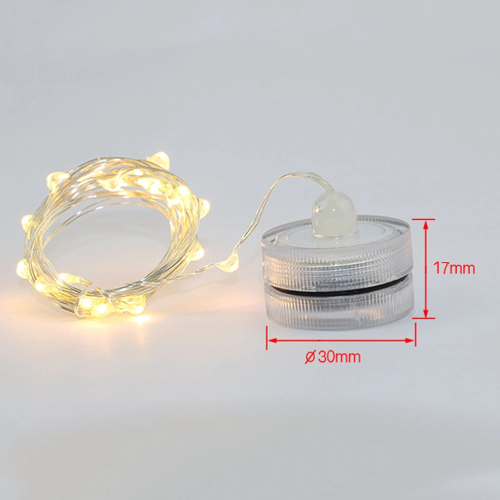 3 Pcs 10 LEDs Diving Light Waterproof Button Battery Light String Aquarium Diving Lamp Fish Tank String Light Wedding Birthday Party String Light