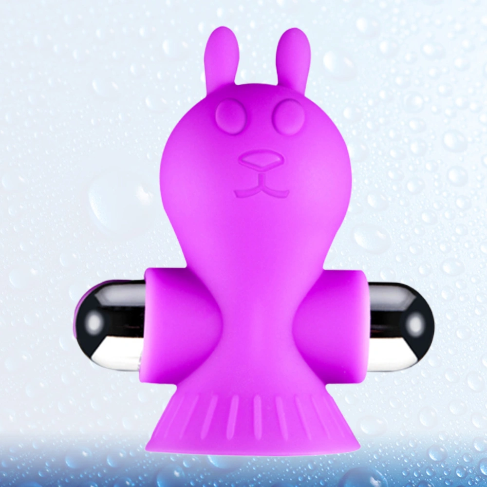 Rabbit Shaped Sucking Vibrator Licking Masturbator Breast Massager Sex Toys Purple