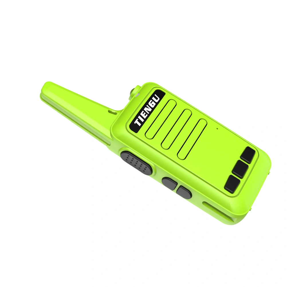 Electronic Handheld Walkie Talkie Set Bright Color 16 Channel Wireless Radio Rechargeable Mini Intercom with EU Plug (Light Green)