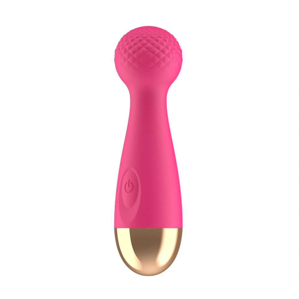 Ten Mode Frequency Vibrator USB Round Head Silicone Clitoral Vibrator Sex Toy for Women (Rosy)