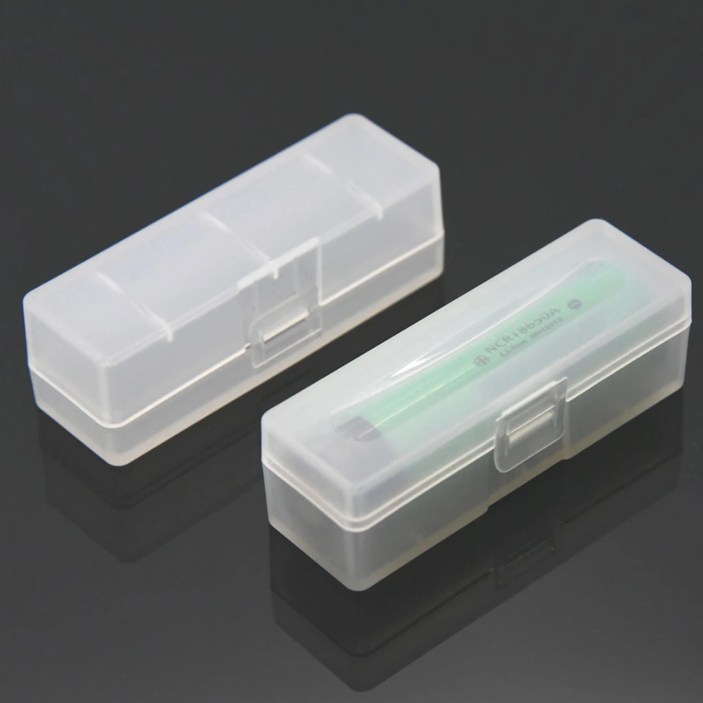 Storage Box Battery Case Holder Plastic Transparent Cover Case for Single 18650 Battery