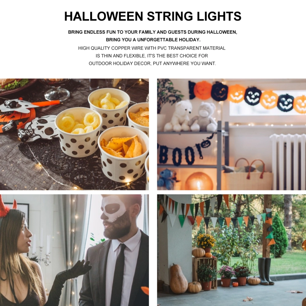 1 Set 1.5M Halloween String Lights LED Decorative Light (Assorted Color)