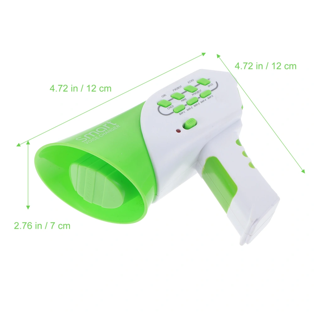 1Pc Creative Voice Changer Toy Funny Voice Change Megaphone Role Cosplay Toy Party Prank Toy Green (without Battery)