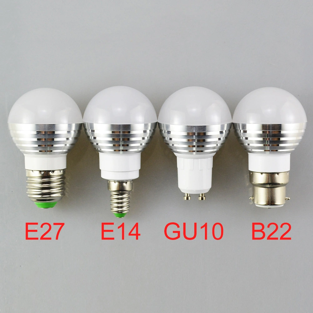 E27 3W RGB Smart Light Bulb Dimmable RGB LED Bulb with Infrared Remote Controller without Battery for Home Decor