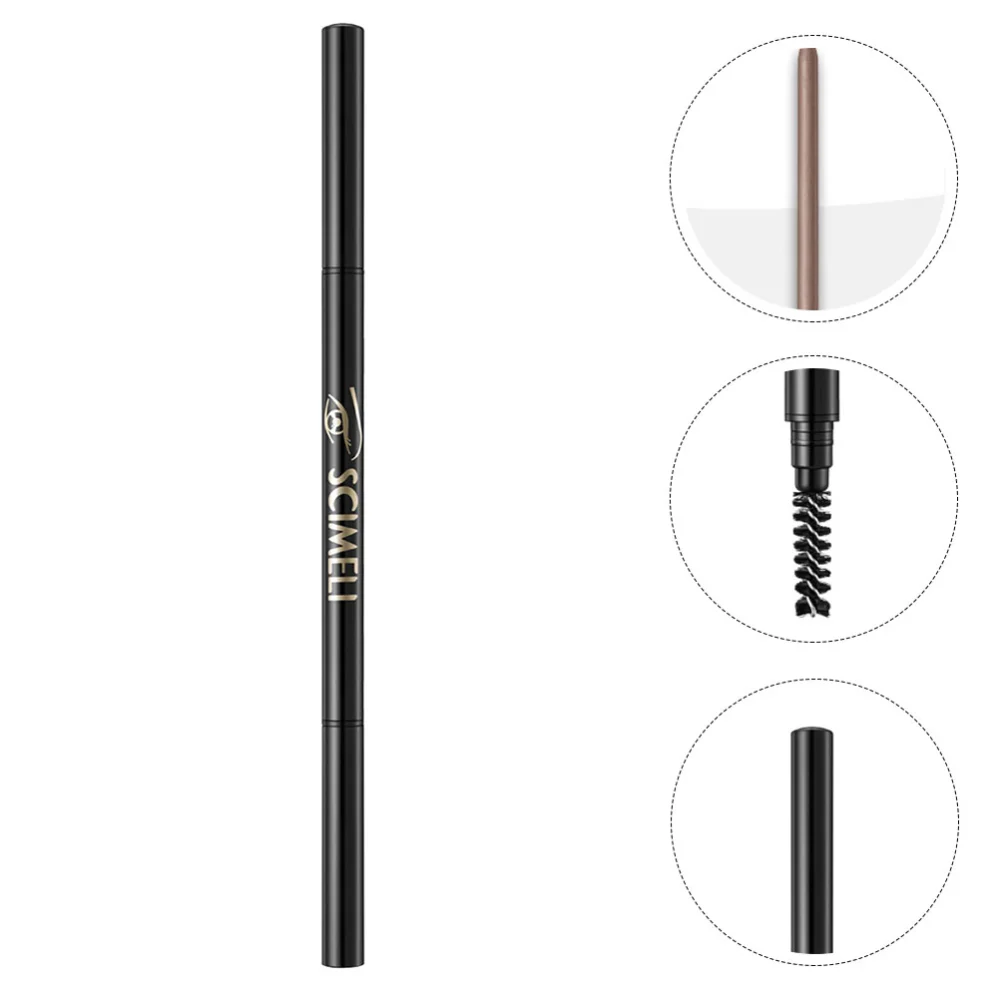 2 in 1 Waterproof Eyebrow Pencil Thin Double Head Automatic Rotating Makeup Tool