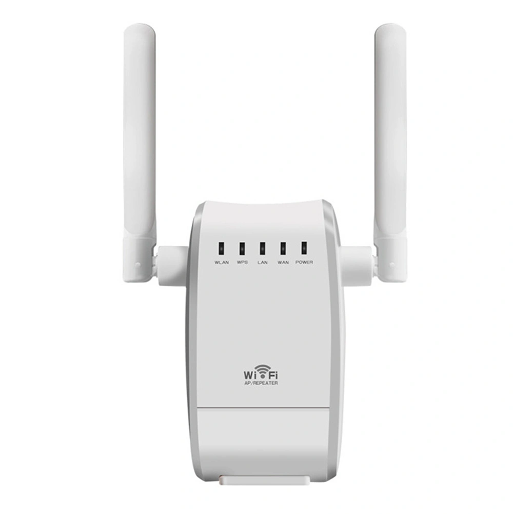 300Mbps 2.4GHz Wireless Repeater WIFI Wireless Amplification Router with EU Plug (White)
