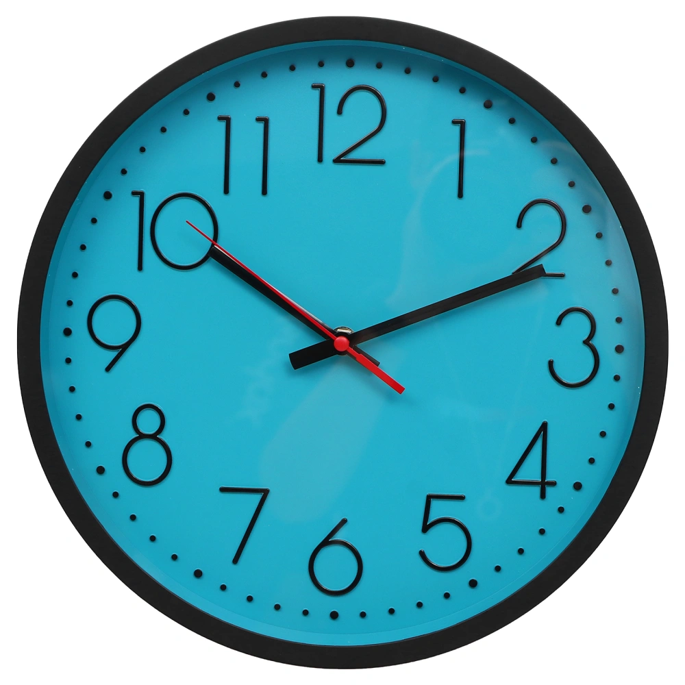 Plastic Mute Wall Clock Simple Style Clock Bedroom Clock Decor without Battery