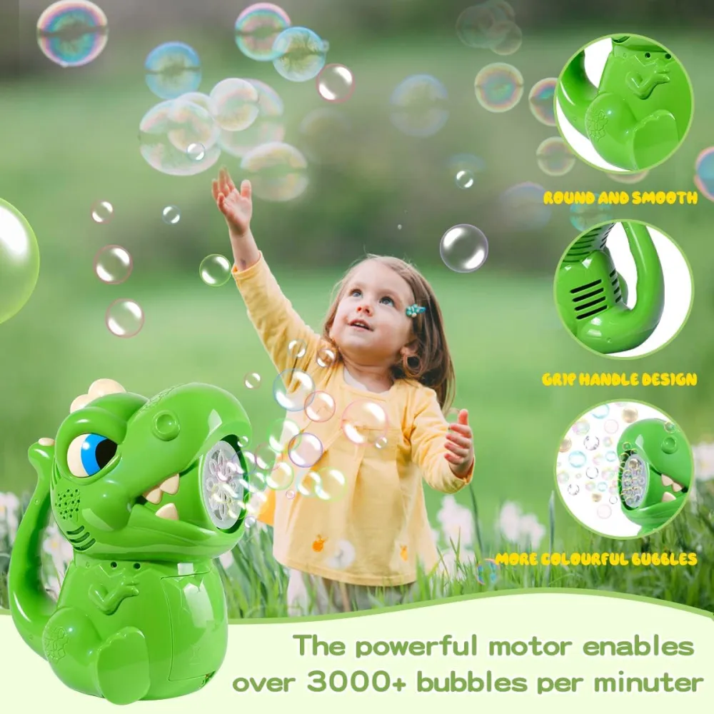 Cartoon Dinosaur Bubble Maker Bubble Making Machine Bubble Blower Maker Outdoor Toy