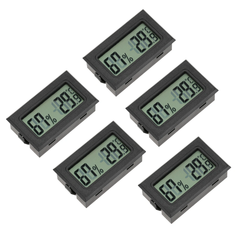 5pcs Outdoor Digital Hygroscope Embedded Mini Wireless Digital Hygroscope