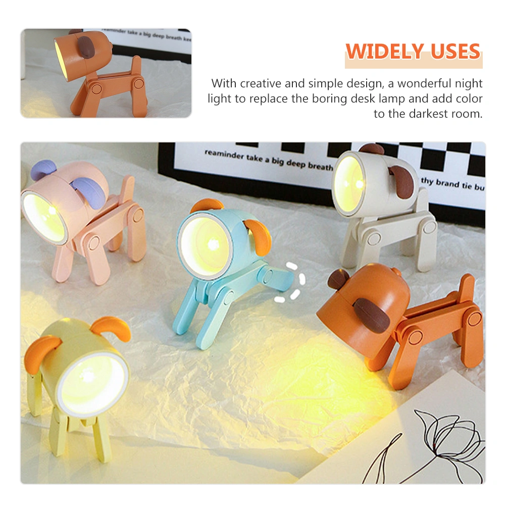 Creative Dog Lamp Puppy Night Light Portable Small Night Light Kids Bedroom Night Lamp