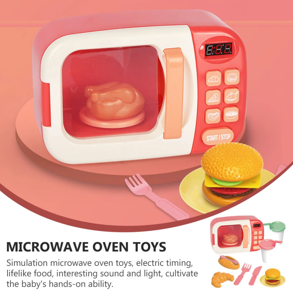 1 Set Children Microwave Oven Toys Realistic Kitchen Appliances Kids Toys