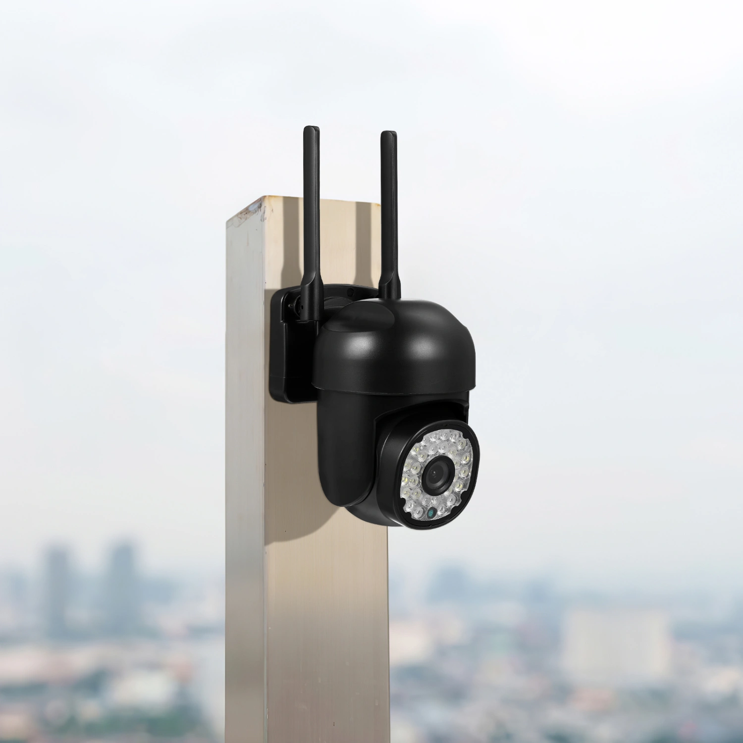 Waterproof  Wireless Camera Night Vision Motion Detection Monitor Camera for Home Security with UK Plug (Black)
