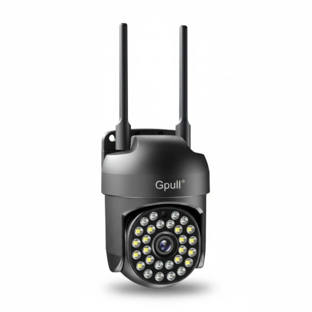 Waterproof  Wireless Camera Night Vision Motion Detection Monitor Camera for Home Security with UK Plug (Black)
