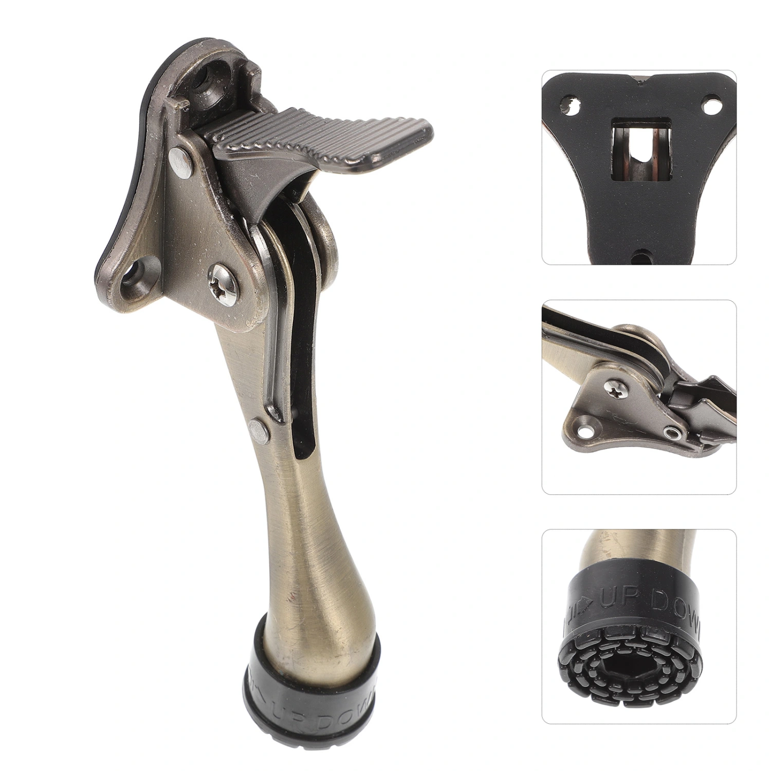 Adjustable Door Stopper Semi-automatic Step On Door Stoppers for Bottom Of Door