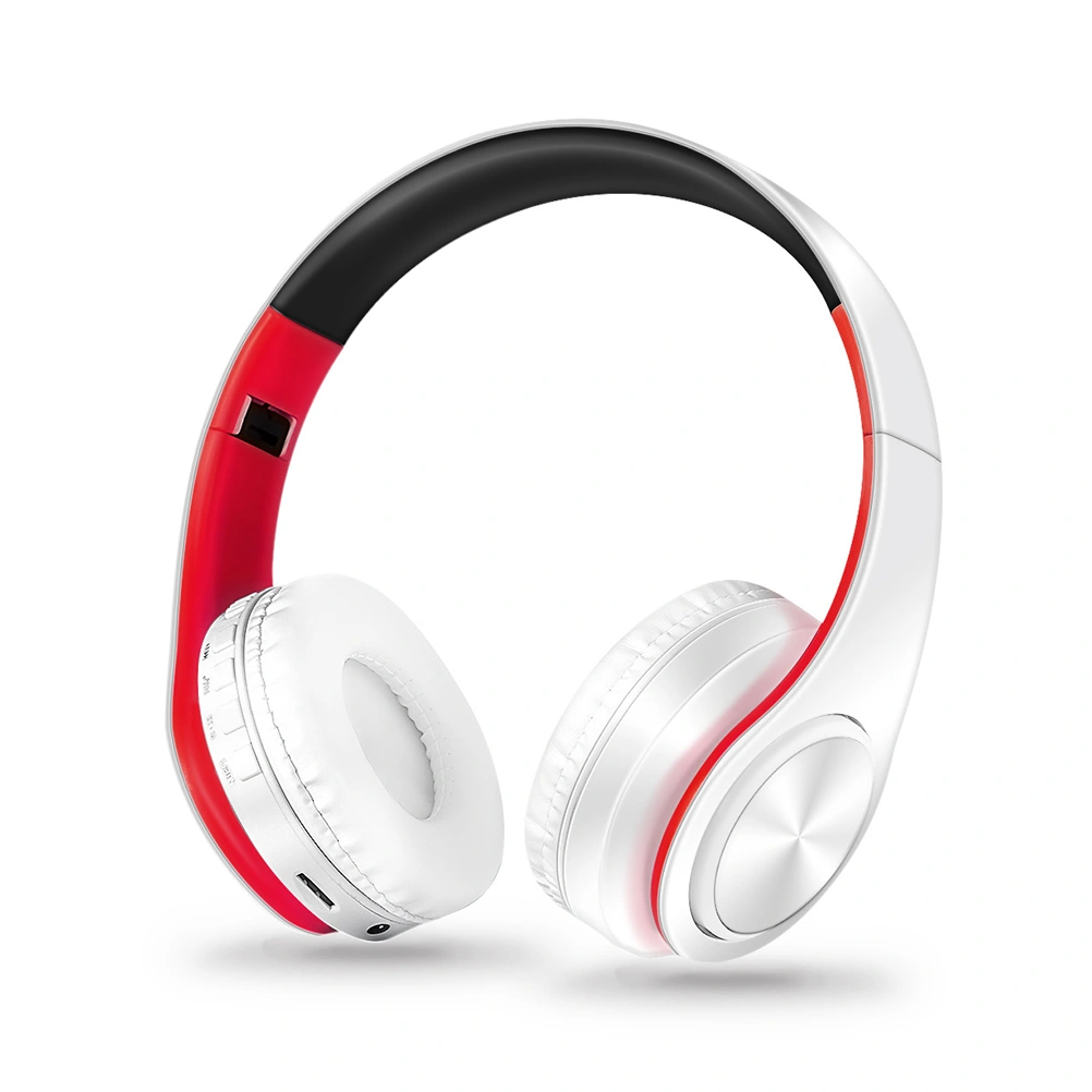 Foldable Wireless  4.0 Headset Over Ear Music Headphones with Mic (Blue and White)