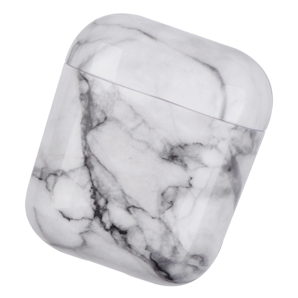 Wireless Earphone Protector PC Marbling Full Protective Headset Case Hard Cover Compatible for AirPods 1/2 (S03)