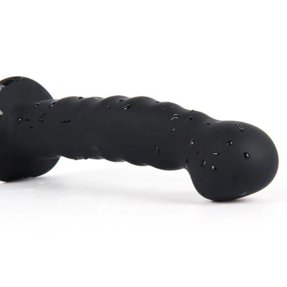 Large Dildo Silicone Anal Plug Prostate Massager Ridged Butt Plug for Couples