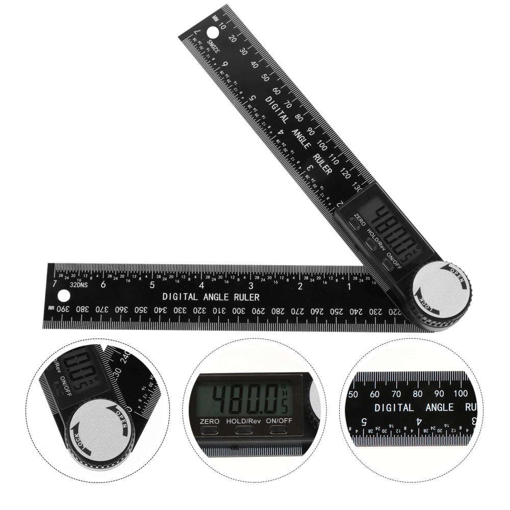 Digital Angle Ruler Digital Angle Finder Digital Protractor Angle Gauge 200mm No Battery