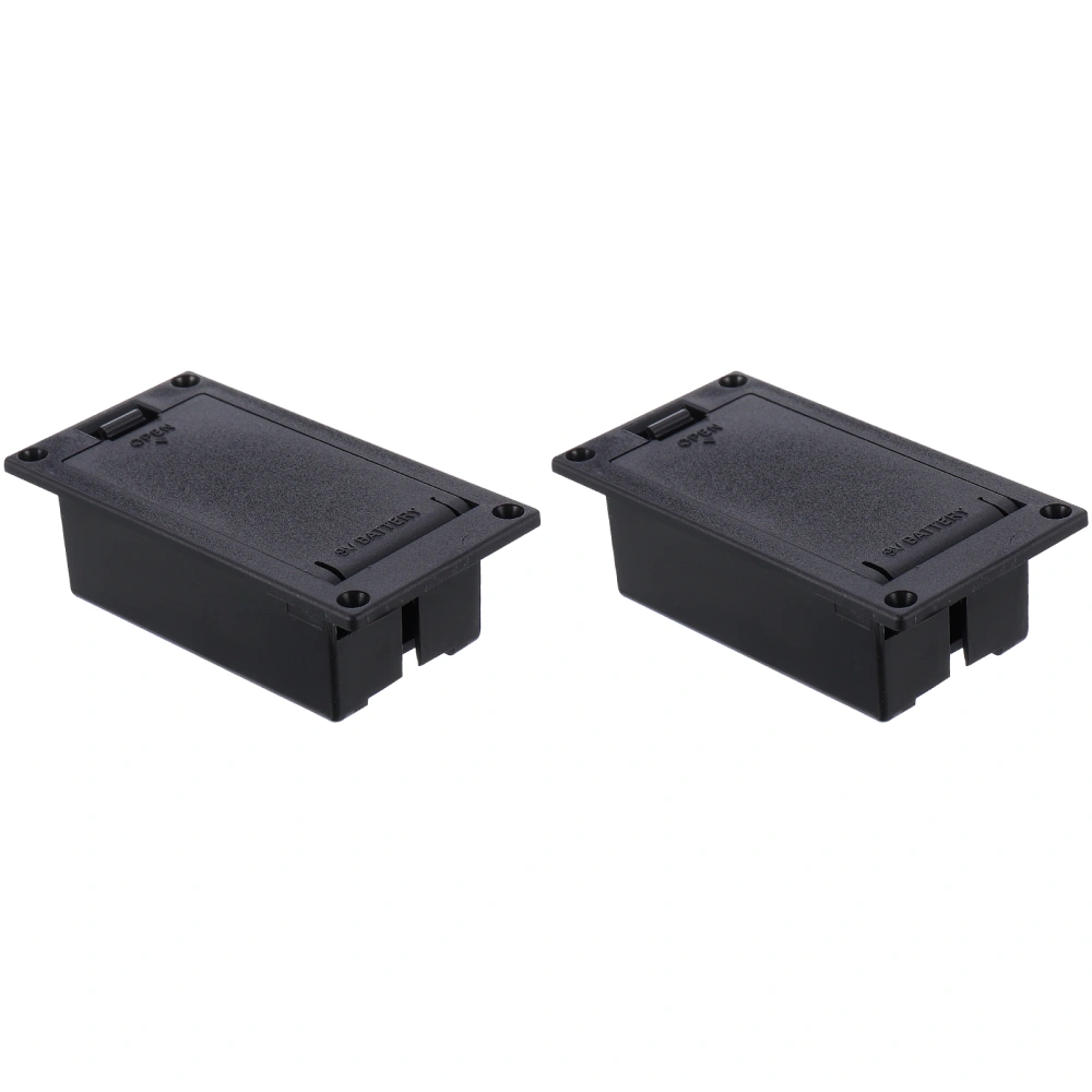 2 PCS 9V Pickup Battery Box Guitar and Bass Active Pick Up Battery Compartment