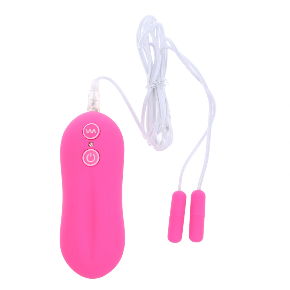 Vibrant Toy Waterproof Mini Wired Vibrating Eggs Double Bullets Vibrator For Couples(Rosy)