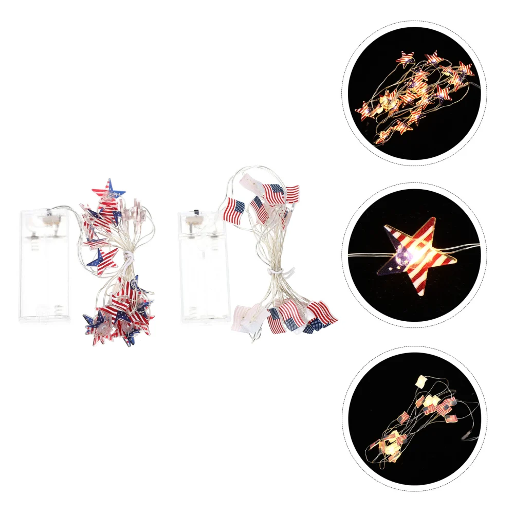 1 Set String Lights National Flag Lights Creative Party Lights (Assorted Color)