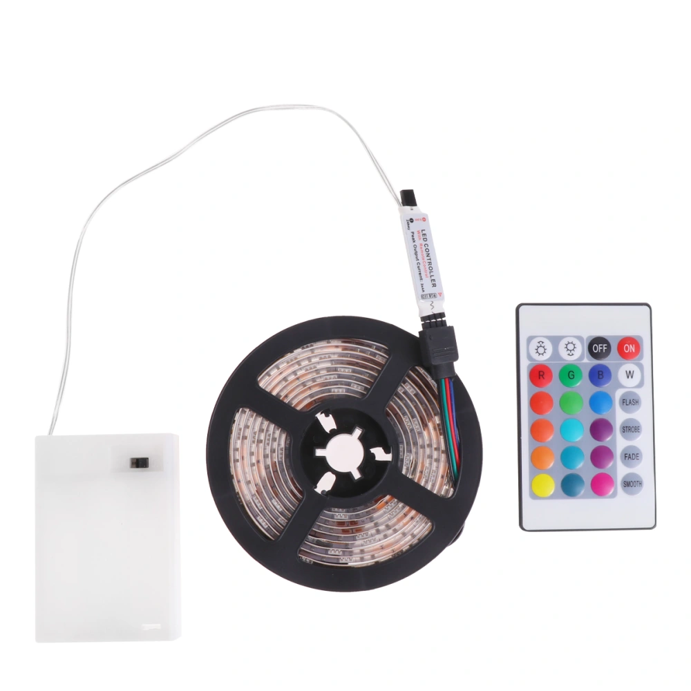 2 Meters 5V 5050 RGB Strip Light Creative Decorative Strip Lamp Scene Layout Strip Light for Party Stage without Battery