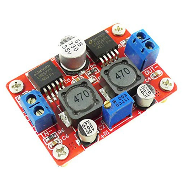 Adjustable DC-DC Converter Step Up / Set Down Module  In 3.5-28V Out 1.25-26V (LM2596S+LM2577S)