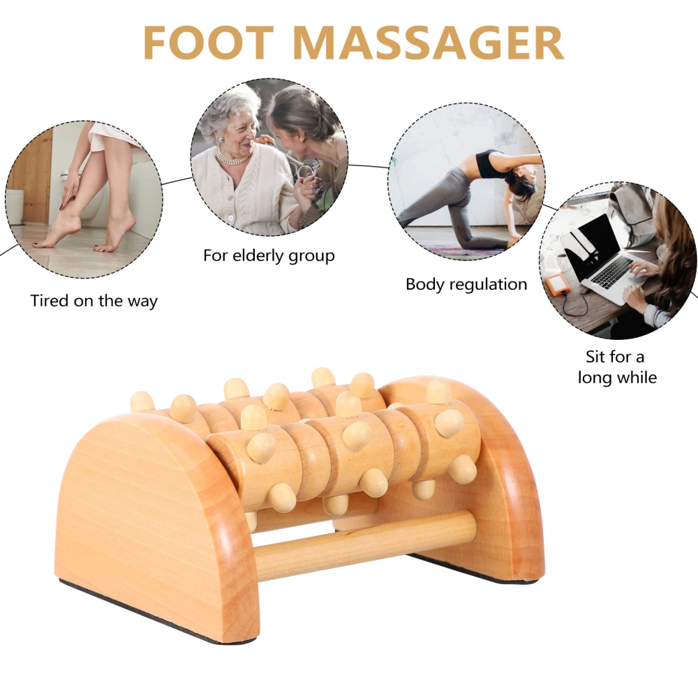 Wooden Massage Roller Healthcare Massager Feet Plantar Fasciitis Massage Tool