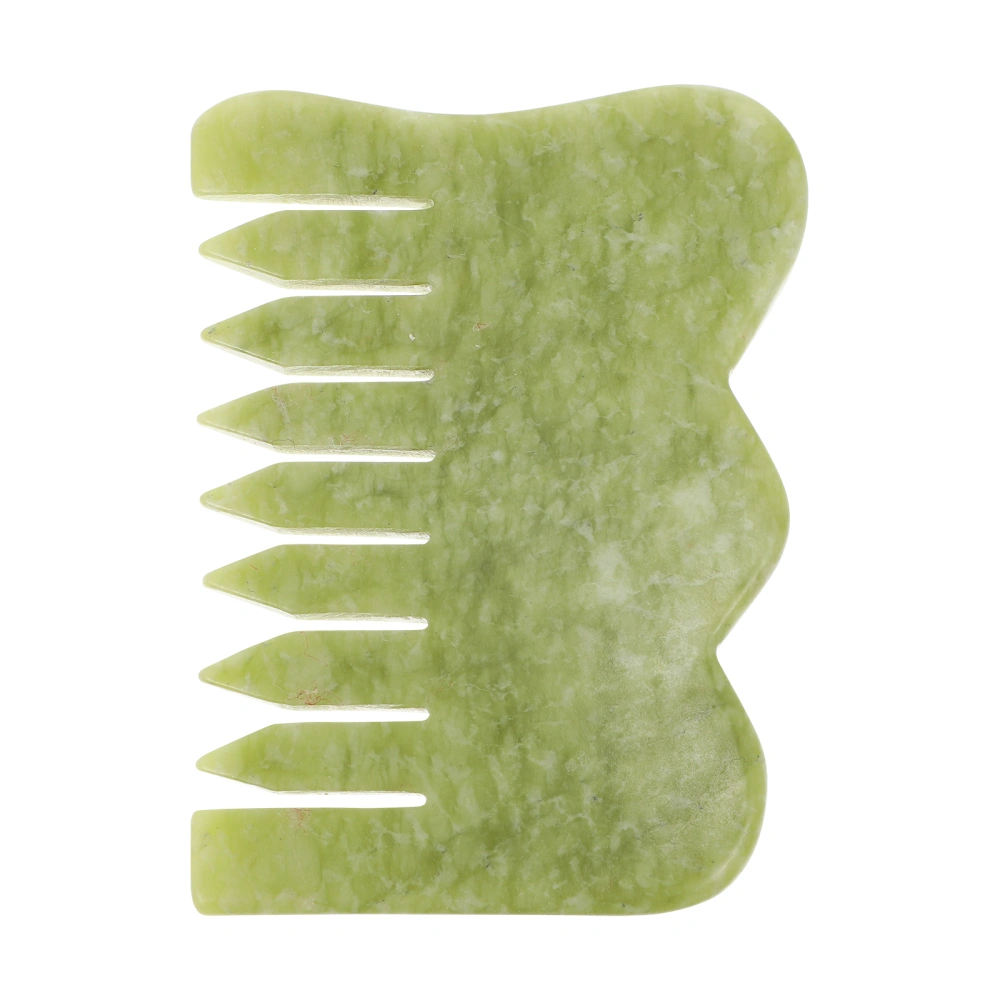 1Pc Jade Massage Comb Practical Home Hair Comb Massage Tool (Light Green)