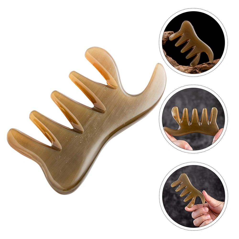 1Pc Ox Horn Comb Hair Scalp Massager Guasha Body Massager Scraping Massage Tool