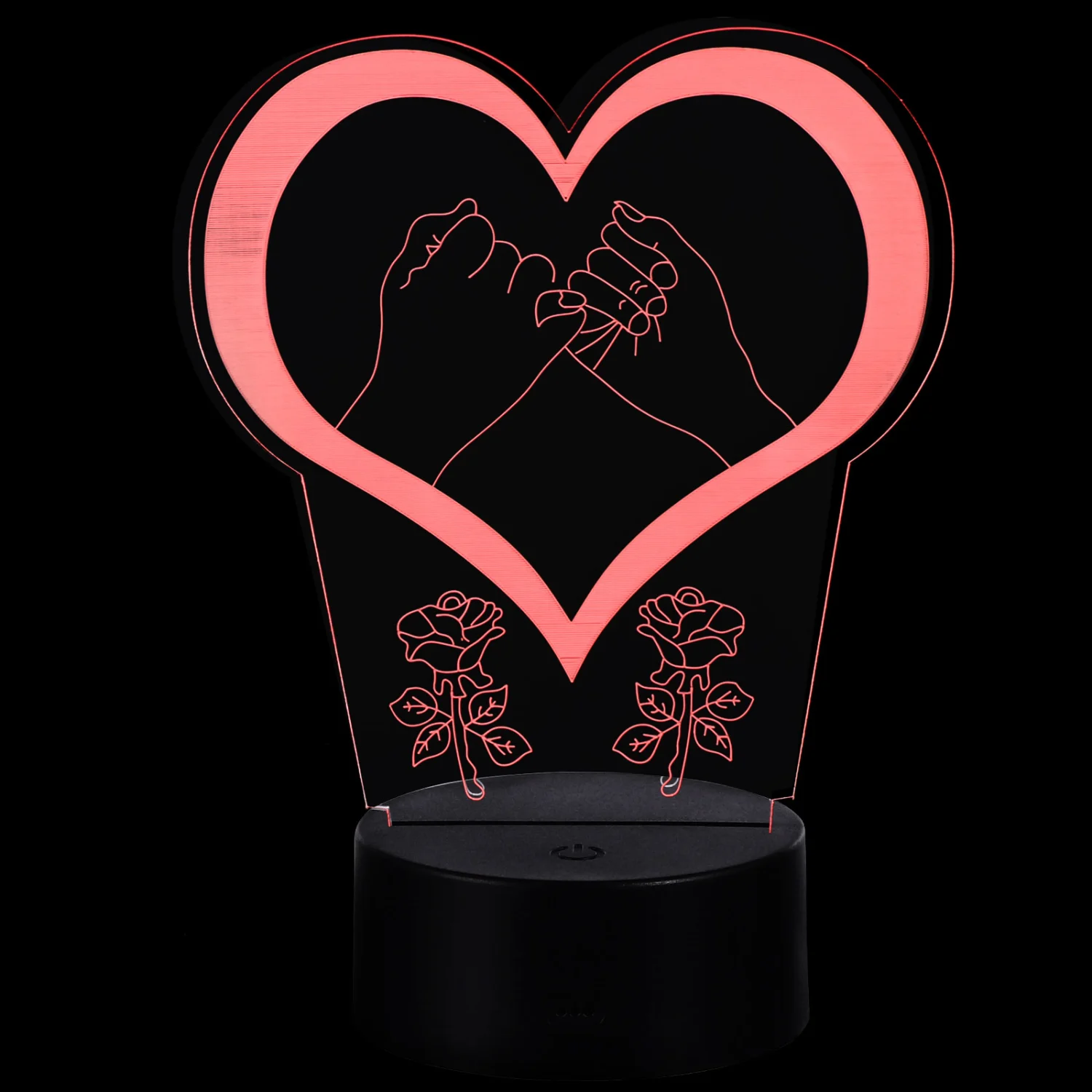 Heart Shape Table Lamp Holidays Party Home Bedroom Decorative Heart Light