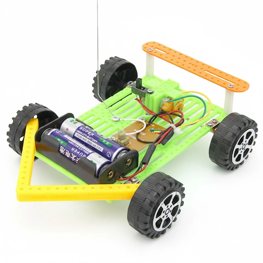 DIY Wireless RC Car Model Kit Kids Handmade Assembly Toy Funny Technology Scientific Educational Toys