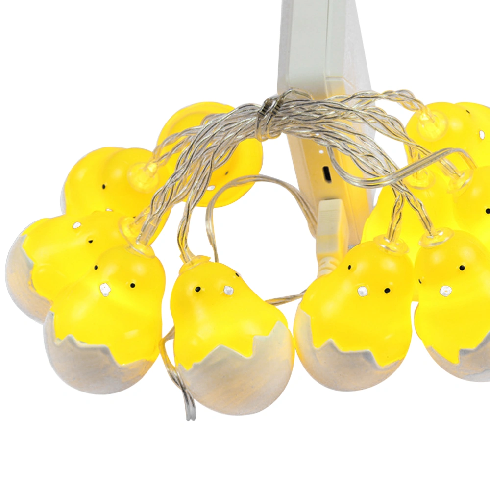 Easter Decoration Lights Chicken Easter Lights String Battery-operated 4.9ft 10 LEDs Warm White Lights Decorations for Easter Show Patio Fence Deck Balcony Camping