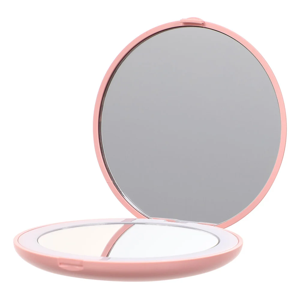 Foldable Pocket Size Double-Sided 10X Magnifying Makeup Mirror with LED Lights