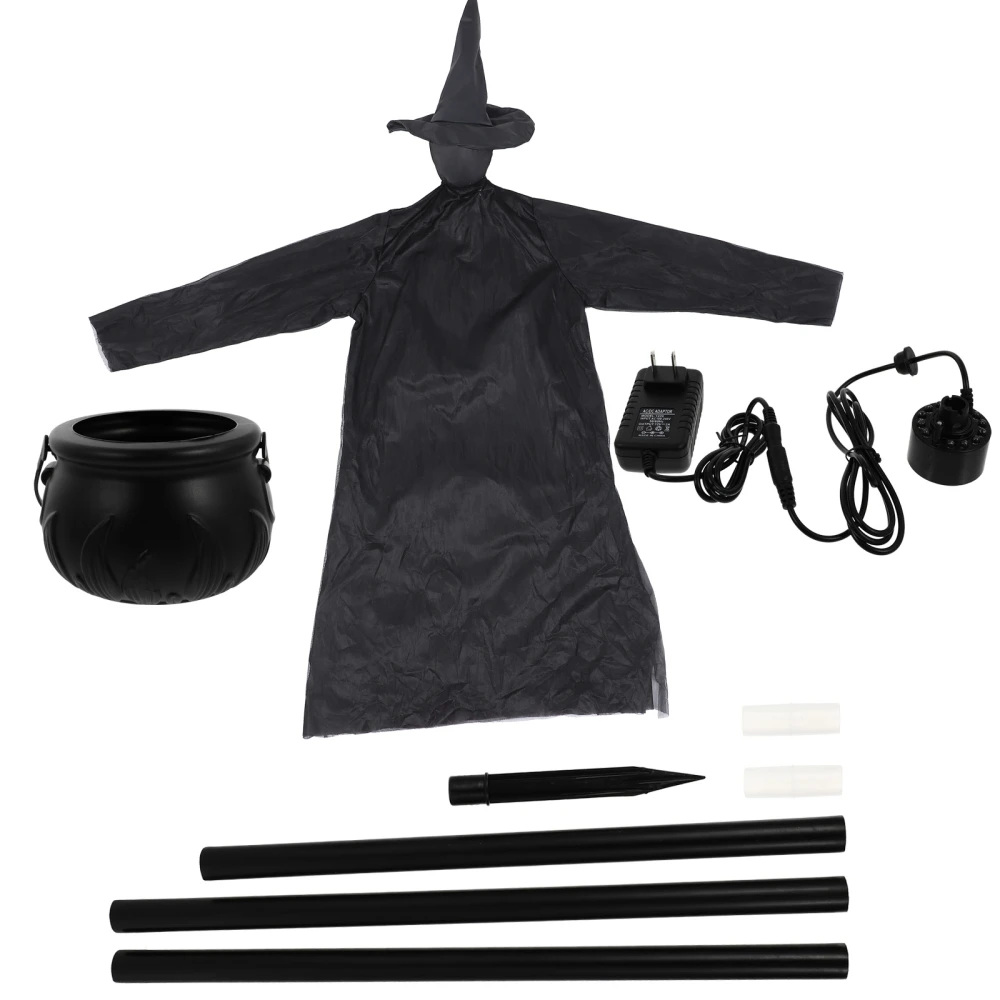 1set Halloween Costumes with Cloak with Hat and Bucket for Men Cosplay (Black)