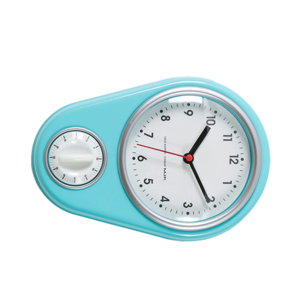 1pc Kitchen Timer Wall Clock Household Timer Modern Style without Battery for Home (Blue)