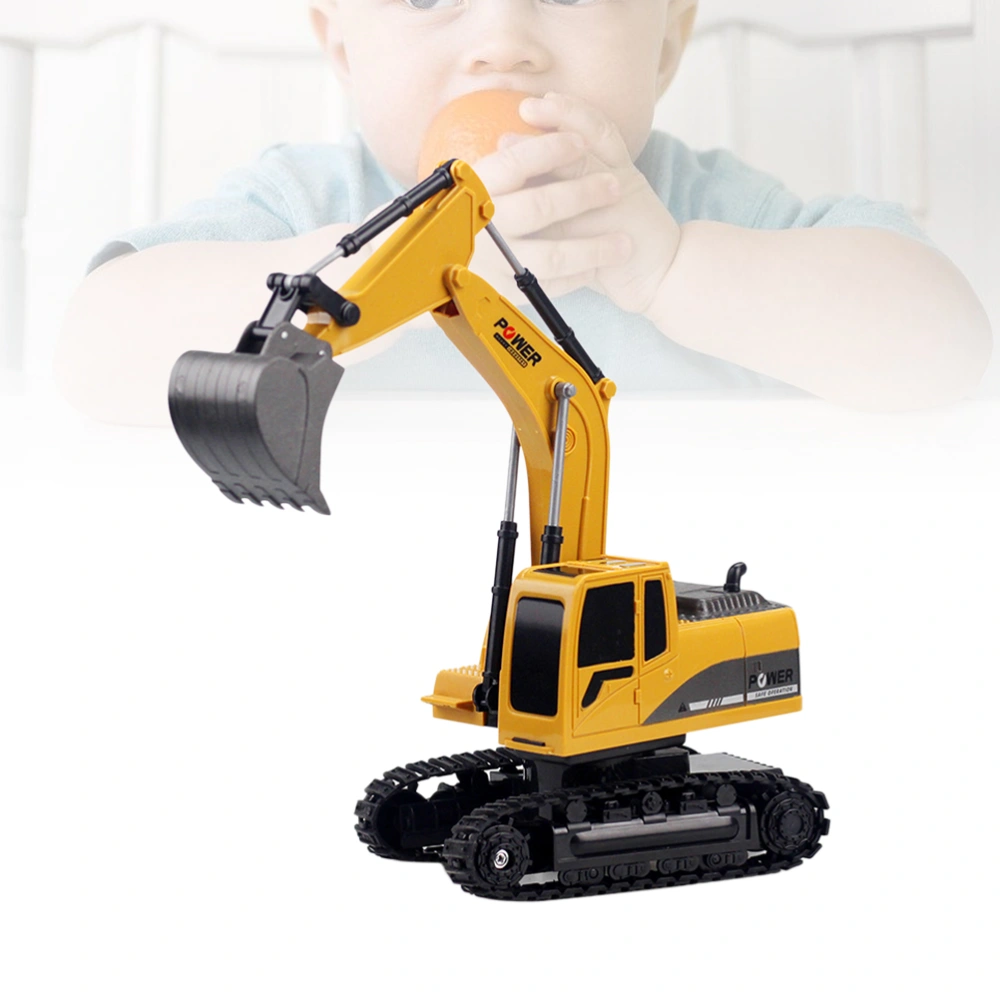 1:24 6 Channels Wireless Electric Excavator Construction Tractor Excavator Toy Transmitter (Alloy)