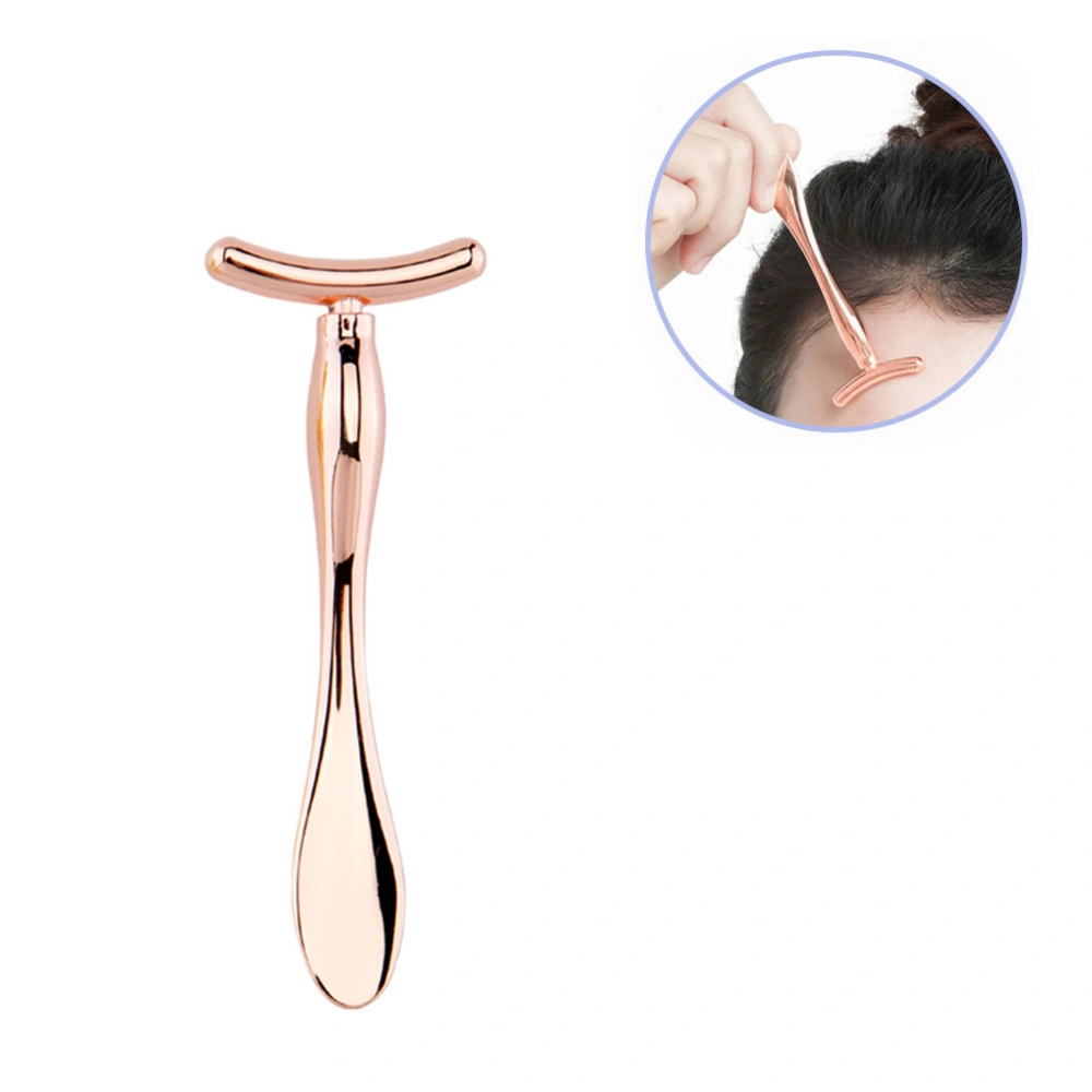 2pcs Zinc Alloy Eye Mask Spatula Spoon Scoop Eye Massager Spoon Beauty Suppplies for Women (Rose Golden)