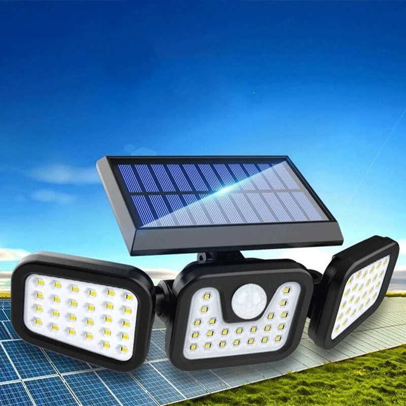 LED Solar Wall Light Human Body Sensor Outdoor