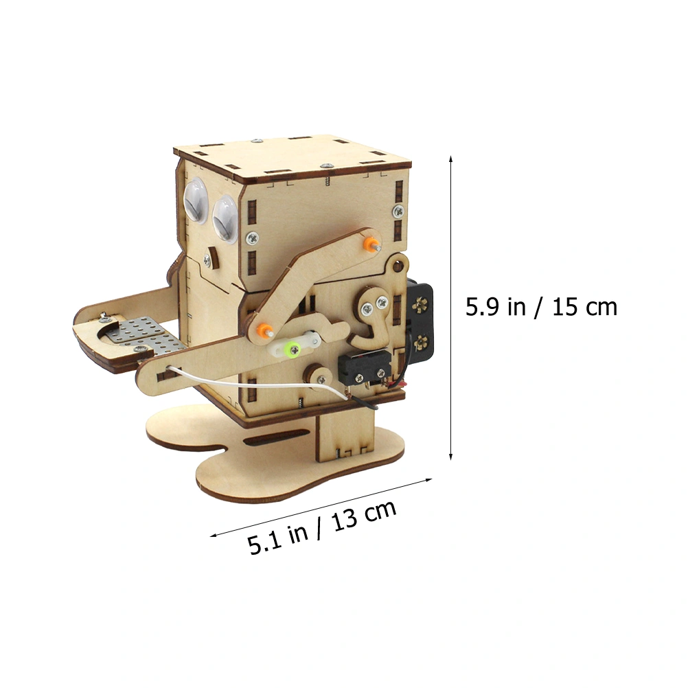 1 Set Robot Eating Coins Piggy Bank DIY Science Toy Educational Scientific Experiment Kit