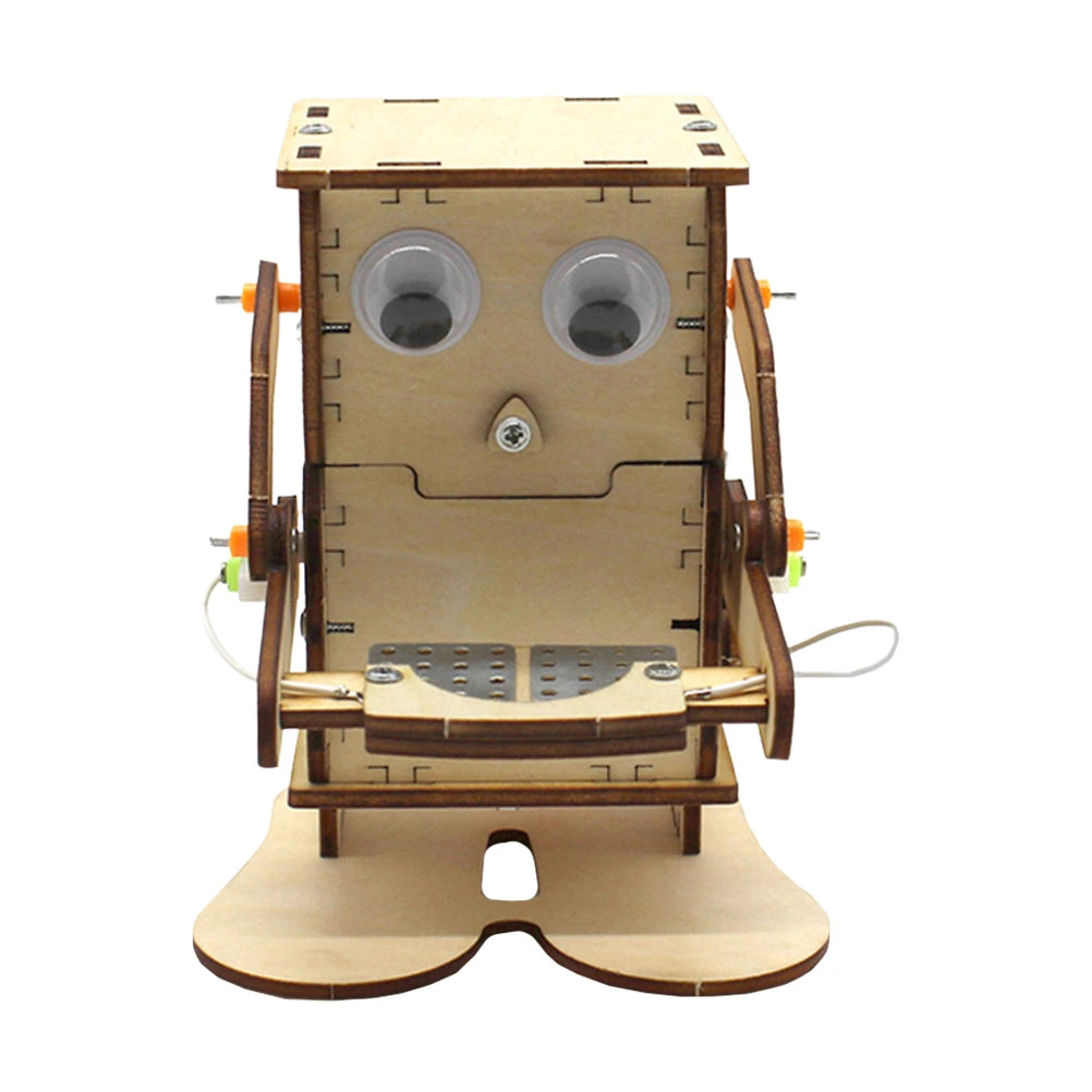 1 Set Robot Eating Coins Piggy Bank DIY Science Toy Educational Scientific Experiment Kit
