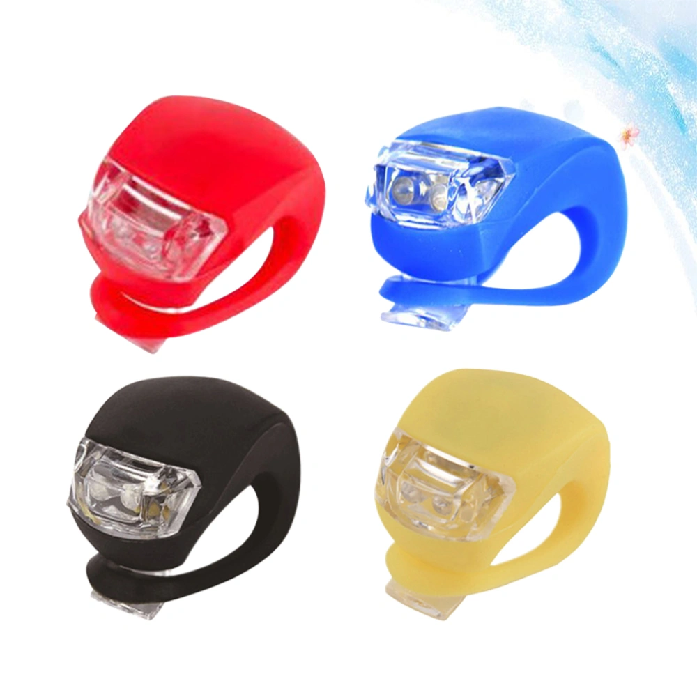 4Pcs Bike Safety Light Mini LED Multifunctional Strobe Security Work Emergency Lights for Night Runners Cycling Walking (Yellow Black Red Blue)