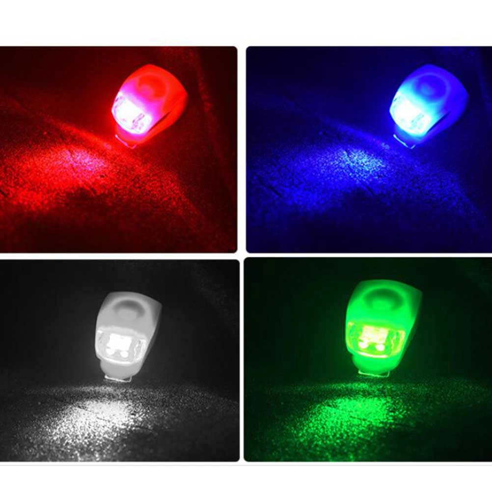 4Pcs Bike Safety Light Mini LED Multifunctional Strobe Security Work Emergency Lights for Night Runners Cycling Walking (Yellow Black Red Blue)