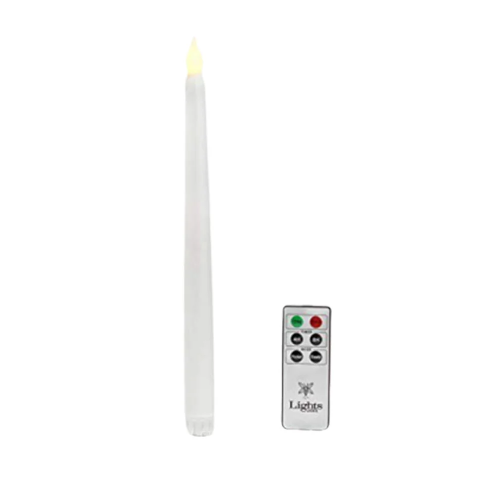 1pc Simulation LED Candle Light Long Pole Electronic Candle Lamp Wedding Birthday Party Flameless Night Light with Remote Control(without Battery)