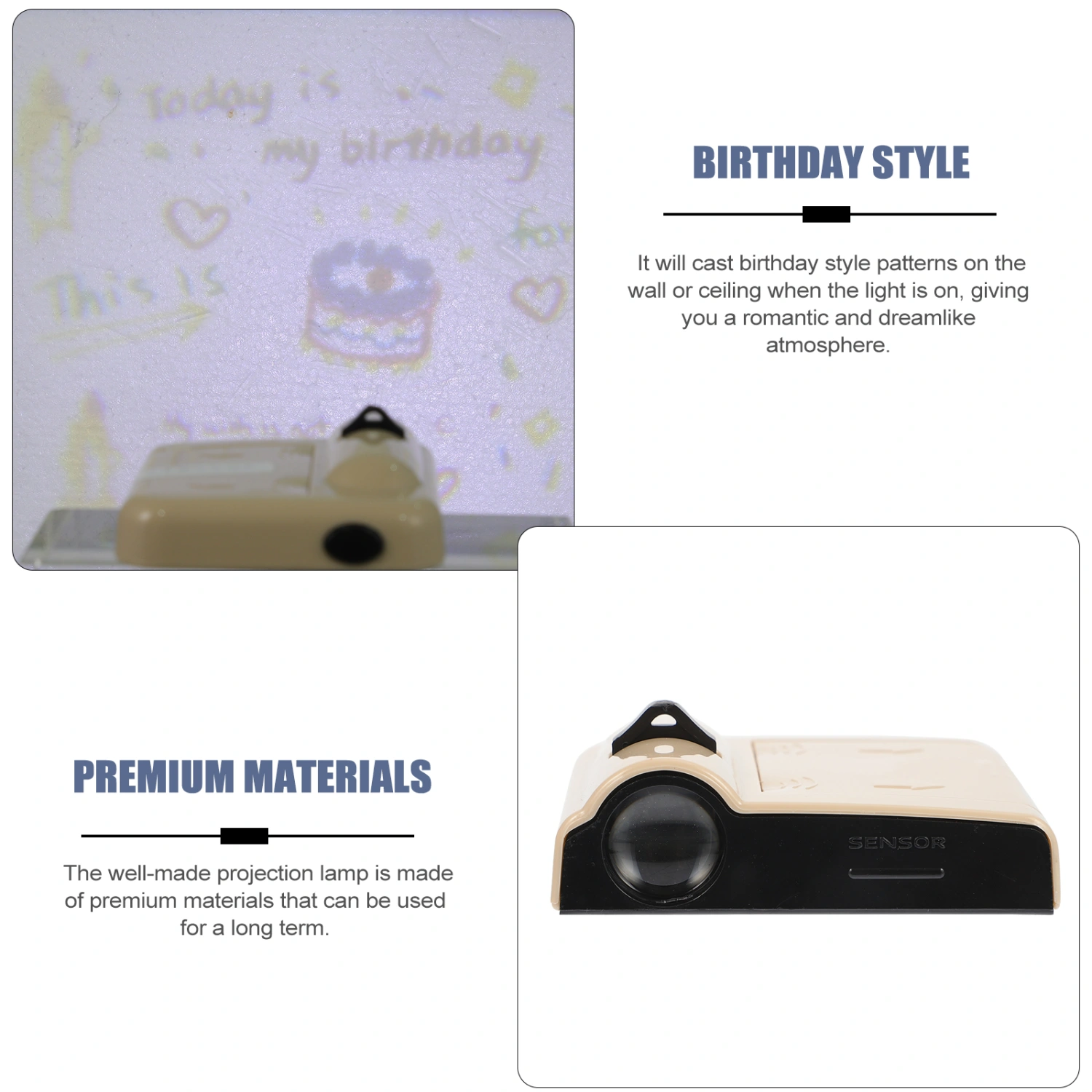 Colorful Birthday Projector Nightlight Children Birthday Photo Photography Prop