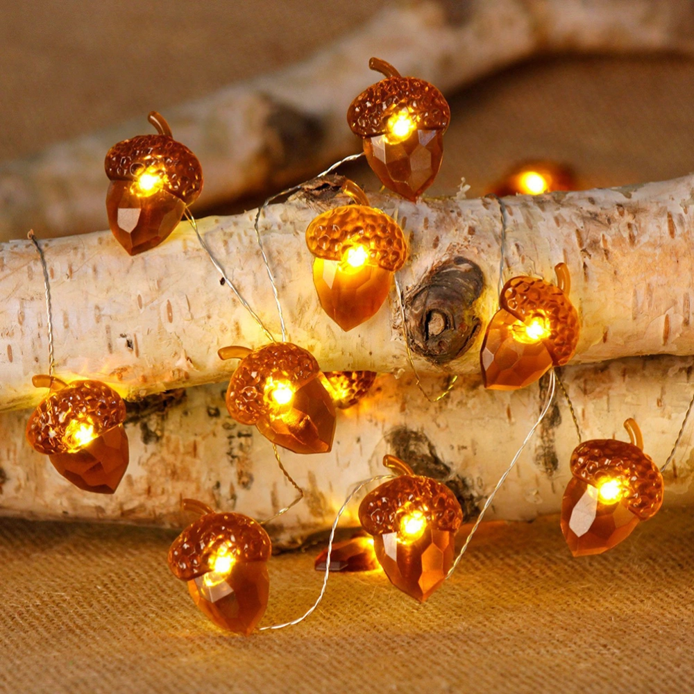 40 Lamp String Light Multi-Function Pine Cone String Light Warm White Color Decor for Home Store Party Without Battery