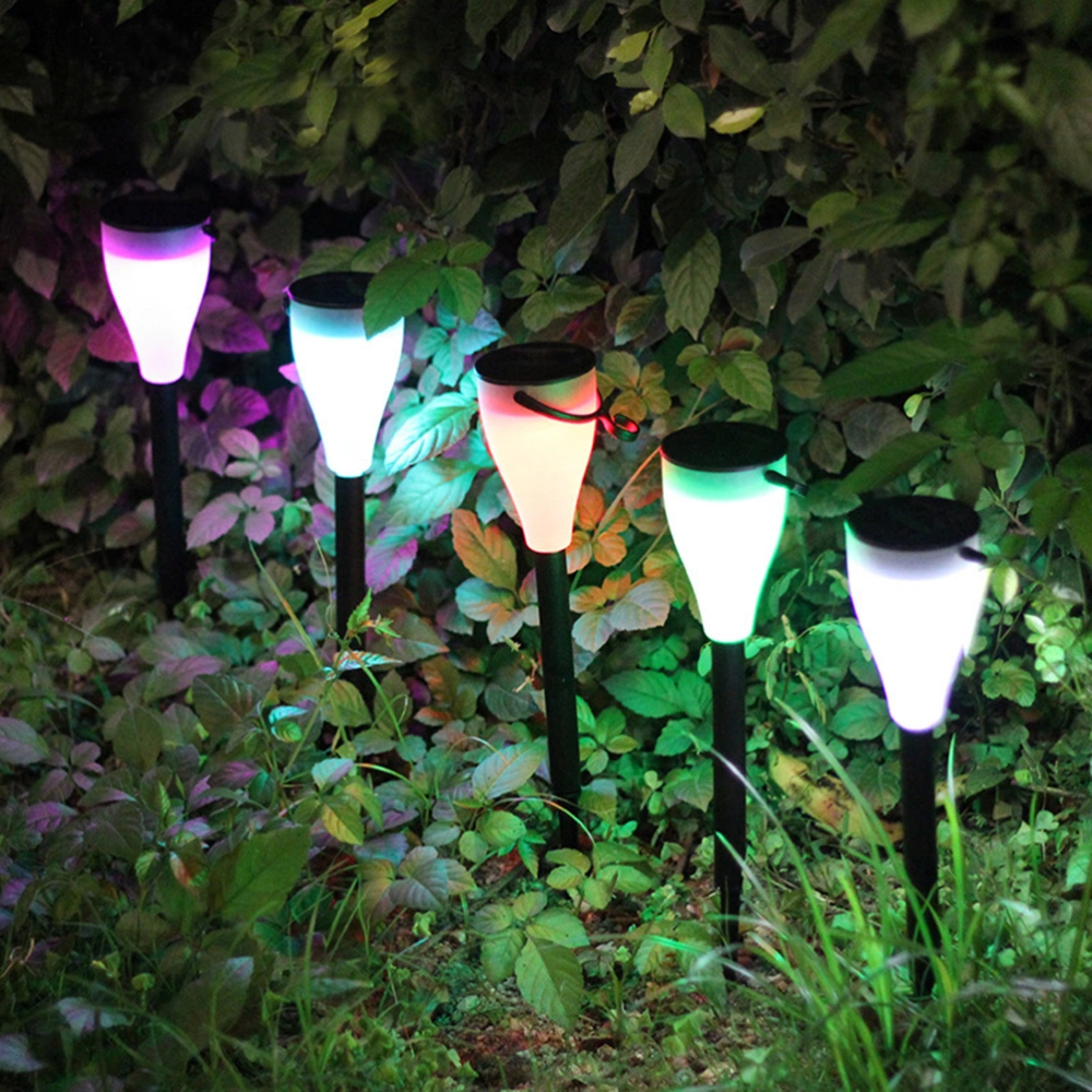 1PC LED Solar Lawn Light Garden Lights Outdoor Waterproof Colorful Solar Lights Landscape Lights Landscape Light for Garden Path Decoration Seven Colors Transform