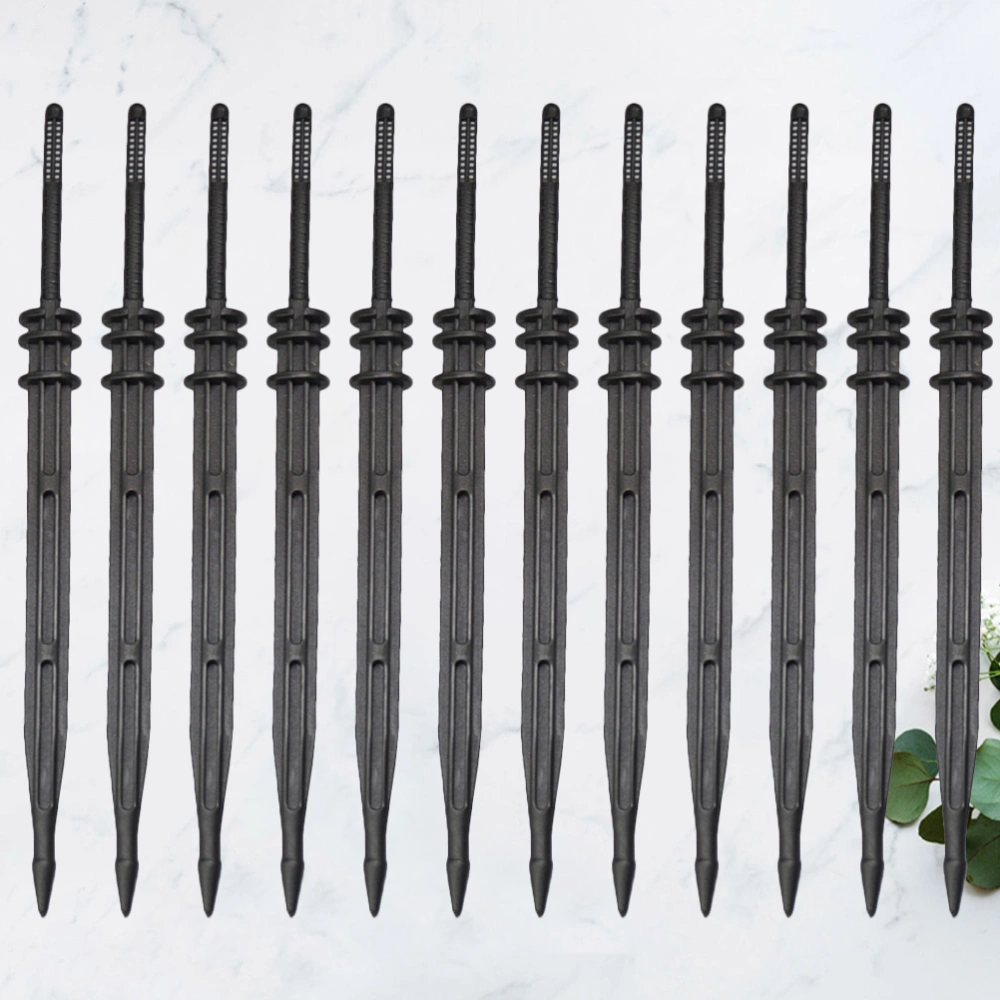 50PCS Automatic Drip Watering Tool Indoor Plants Irrigation Watering System Flower Pot Drip Stake (Black)