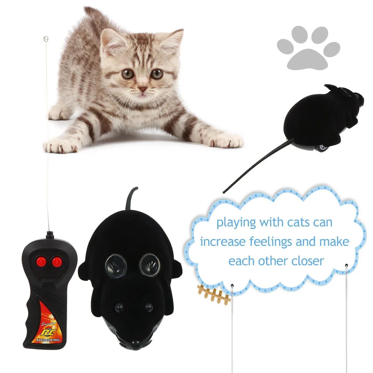 Electric Rat Toy Funny Cat Playing Prop Cat Teaser Mouse Toy